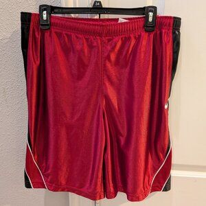 NIKE Dri-Fit Large 14-16 Boy Red Athletic Sports Shorts